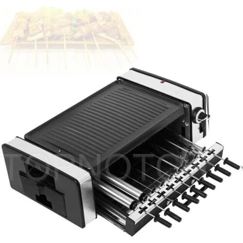 Electric Grill Home Smokeless Grill Hot Dog Automatic Rotating Barbecue Skewers Kebabs Barbecue Machine