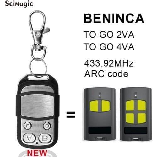 BENINCA 433.92MHz Rolling Code Garage Remote Control BENINCA TO GO 2VA/TO GO 4VA Gate Control Transmitter Command
