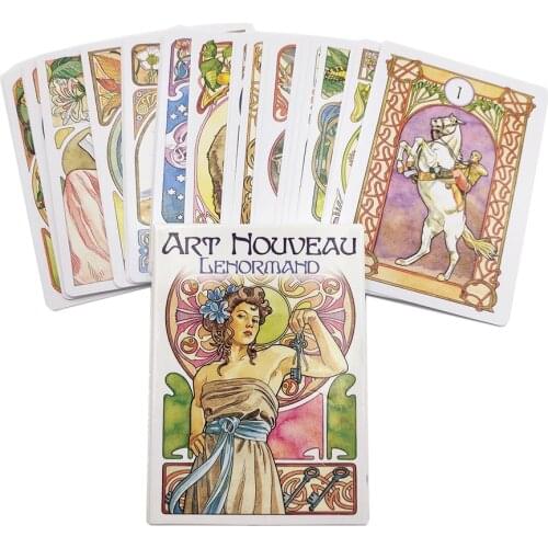 Art Nouveau Lenormand Oracle Deck Family Party Mysterious Divination Fate Gameplay Tarot Cards Board Game Entertainment Playing