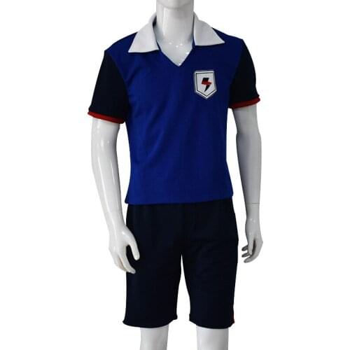 Game Inazuma Eleven Cosplay Costume Team School Uniform Football Polo Shirt Unisex Full Set Halloween Costume