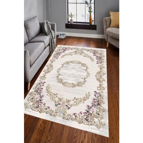 Best Golden Floral And Magic Clouds Digital Printed Carpet 2021 New Symmetrically Designed Non-Slip Easy To Wash Living Room Rug