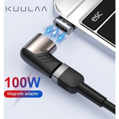 5A 100W KUULAA USB Type C Magnetic Adapter Magnet USB C Female To Type-c Male Converter For IPad MacBook Pro Huawei Connector
