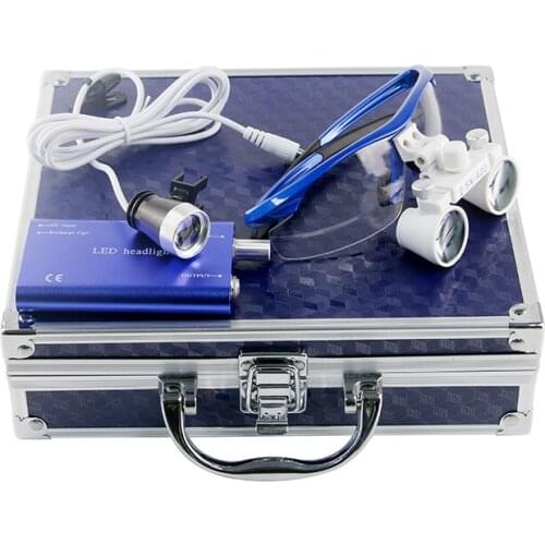 2.5X420mm Medical Surgical Loupes With LED Headlight lamp Magnifier LED Binocular Dental-Glasses Operation Surgical Head-Ligh