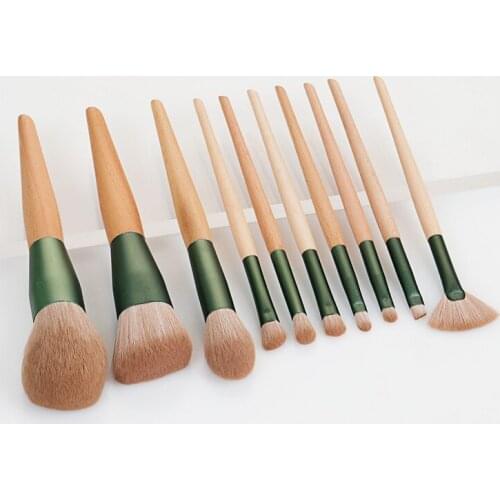 10Pcs Makeup Brushes Tool Set Cosmetic Powder Eye Shadow Foundation Blush Concealer Beauty Make Up Brush Set Maquiagem