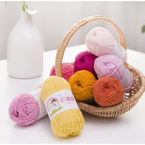 40g/ball High Quality Cotton Crochet Knitting Doll Yarn Thread For Hand Knitting Eco-Friendly Dyed Cotton Yarn