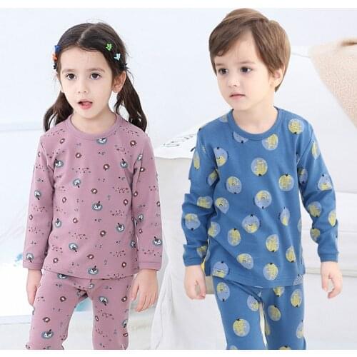 Baby Kids Pajamas Set Winter Children Clothing Suit Christmas Sleepwear Boys Cartoon Pyjamas Girls Nightwear Pijamas Infantil
