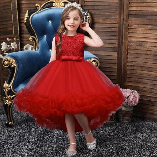 Flower Girls Dress for Wedding Evening Children Princess Party Pageant Long Gown Kids Dresses for Girls Formal Baby Girl Clothes