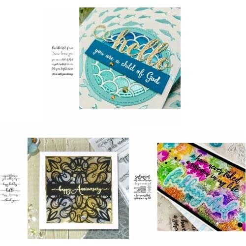 Phrases&Greetings Clear Stamps for Scrapbooking Card Making Silicone Craft Stamps Transparent New 2020