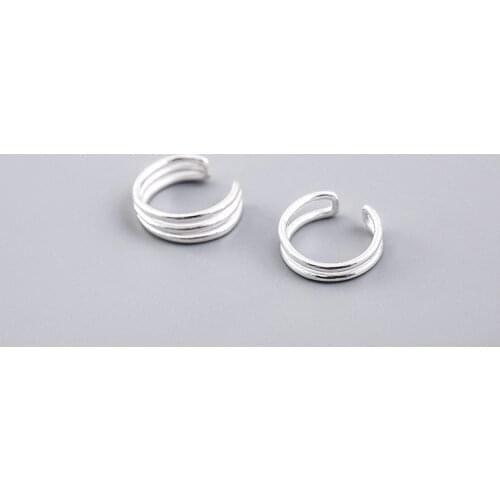 REETI 925 Sterling Silver Clip on Earrings Ear Cuff For Women Girl Lady Without Piercing Earring Jewelry