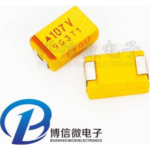 SMD tantalum capacitor 35V100UF D type 107V 100UF 35V D7343 yellow tantalum capacitor