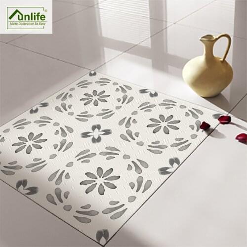 Funlife Anti-Slip Waterproof Peel and Stick DIY Removable Watercolor Pattern Floor Sticker Wall Sticker Bathroom Kitchen DB117