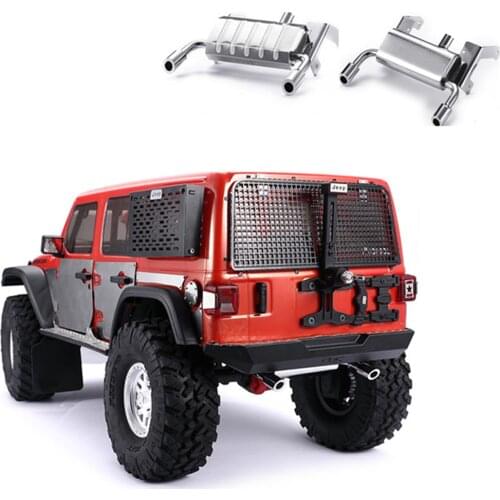Stainless Steel Double Outlet Fuel Tank Exhaust Pipe for AXIAL SCX10 III for Wrangler RC Car Upgrade Part