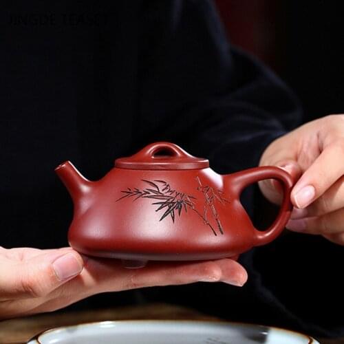 Yixing Purple Clay Tea pot Authentic Dahongpao Stone scoop Teapot Handmade Tea set Kettle Chinese Tea Ceremony Customized 200ml