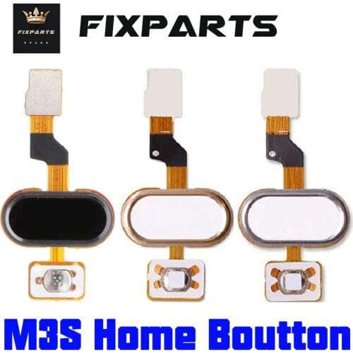 For Meizu M3S Home Button FingerPrint Touch ID Sensor Flex Cable Ribbon Replacement Part MEIZU M3S Button Key Black/White/Golden