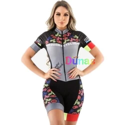 Dunas Professional Women Triathlon Suit New Cycling Clothing Jumpsuit Maillot Ropa Ladies Sportswear Summer Bike Clothing Gel