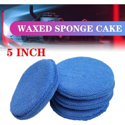 1/3/5pcs Car Microfiber Polishing Pads Wax Car Cleaning Soft Foam Wax Sponge Dust Remove Auto Care Polishing Pad
