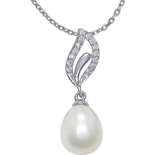 100% Guaranteed Real Solid 925 Sterling Silver Pendant With Natural Freshwater Pearl yh40857