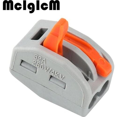 100pcs Universal building wire connector terminal blocks 2 pin fast terminal lug PCT-212 Free shipping