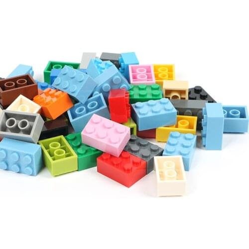 2*3 point 100g/lot brick Multicolour Parts DIY Building Bricks Parts Model Building Blocks Toys
