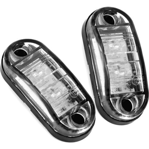 2Pcs/Set LED Bulbs White 12V LED Car Side Marker Indicators Tail Light 24V Trailer Truck Lamp Turn Signal