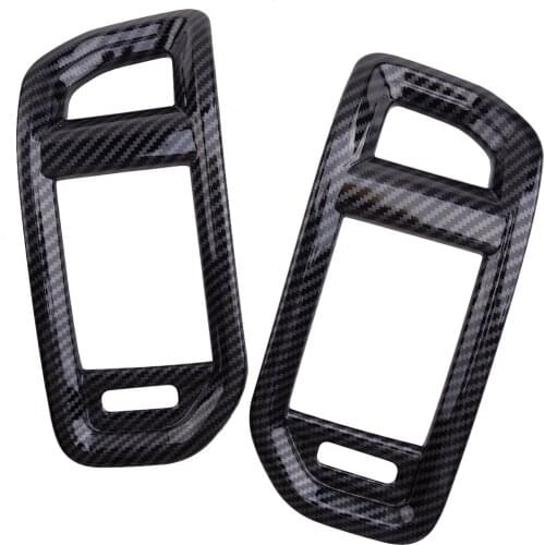 2Pcs Car Interior Dashboard Side Air Vent Outlet Cover Trim Carbon Fiber Texture ABS Fit for Dodge Ram 1500 2019 2020