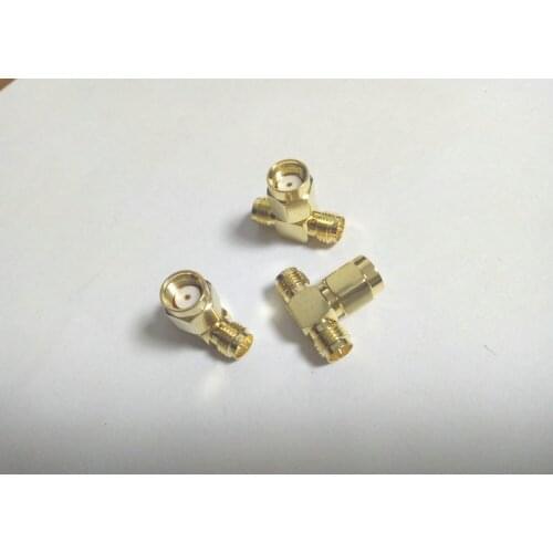 20pcs RP-SMA male to 2 RP-SMA female triple T in series RFconnector 3 way New