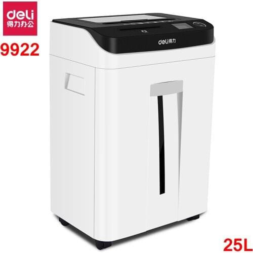2017 New type Deli 9922 Auto feed Electric shredder 25L volume 220-230VAC/50Hz 180W auto continuous shredding 80 pieces 2x12mm