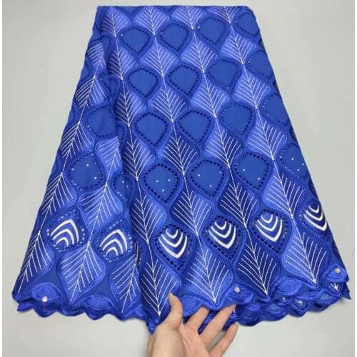 5 Yards African Swiss Lace Fabric 2021 High Quality Cotton Dry Lace Latest Dubai Fabrics Swiss Lace Fabric In Switzerland