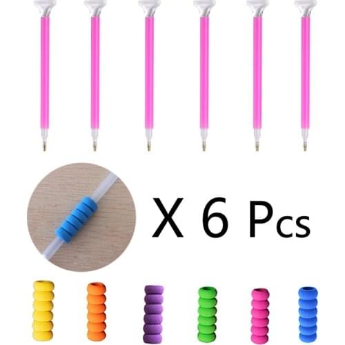 6Pcs Diamond Painting Tools Point Pen Sheath of a Pen Protect Fingers for Diamond Painting Emboridery Accessories