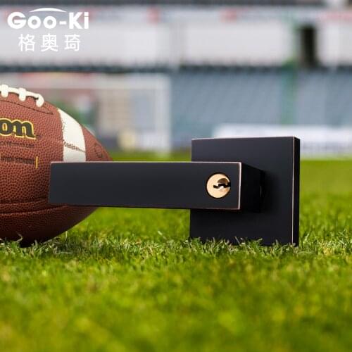 American Black Square American Door Lock Indoor Ball Lock Handle Security Toilet Door Lock Salient Anti-seft Universal Lock Set