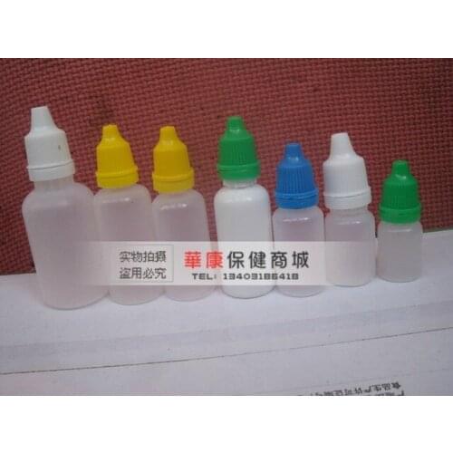 Free shipping 30 pcs 30 ml plastic dropper bottle, clear drop bottle with Pilfer Proof Cap color cap