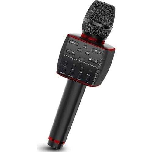 Wireless Karaoke Microphone Professional Dynamic Mic System Portable Bluetooth Handheld Singing Machine for Phone Home KTV Party