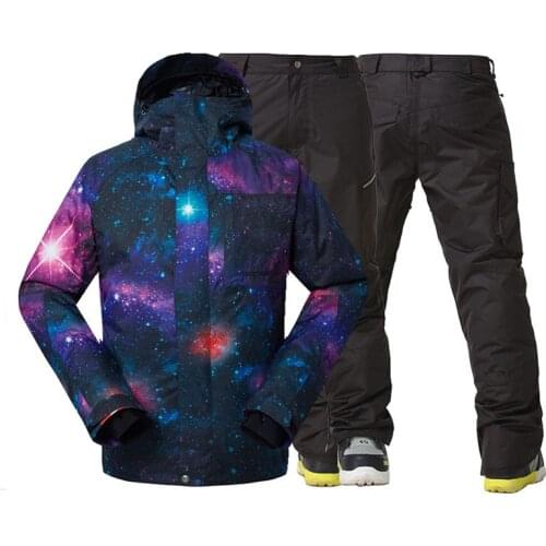 Brand Mens Snow Jackets and Pants Outdoor Sports Snowboarding Costume 10k Waterproof Windproof Skiing Clothing Suit Sets Male