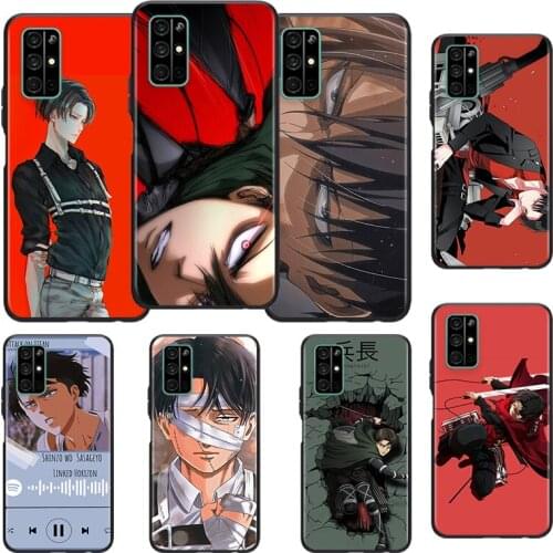 Attack On Titan Ackerman Silicone Cover For Huawei Honor 10i 10 9C 9A RU 9X 9N 9S 9 Pro Lite Play 3E V9 Black Phone Case
