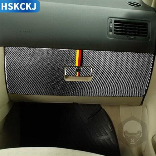 For Golf 4 Jetta Bora MK4 R32 GTI 1999-2004 2PCS Carbon Fiber Sticker Co-Pilot Glove Box Handle Set Interior Car Accessories