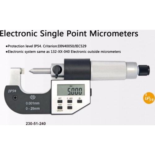 IP54 electronic single point micrometers 0.001mm five-buttons measuring drills grooves and hard-to-reach dimension