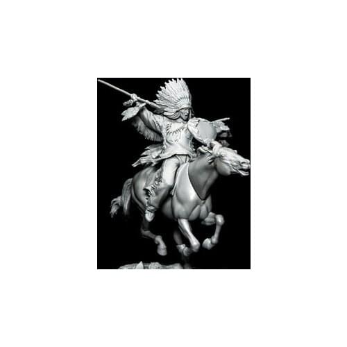 54mm Indian Horse Warrior Resin Figure GK