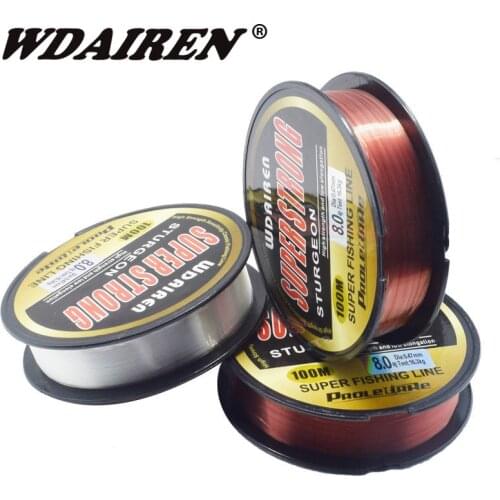 WDAIREN 100M Fluorocarbon Fishing Line red/clear two colors 4-32LB Carbon Fiber Leader Line fly fishing line pesca FA-476