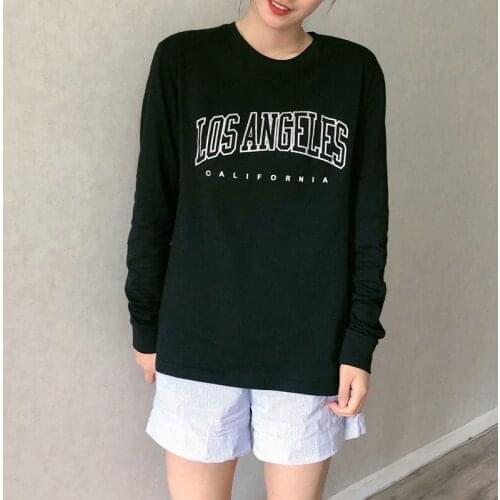 UNUTH Girls Soft Cotton O Neck T-shirt 2021 Spring-autumn Fashion Ladies Casual Straight T-shirt Female Letter T-shirt Top