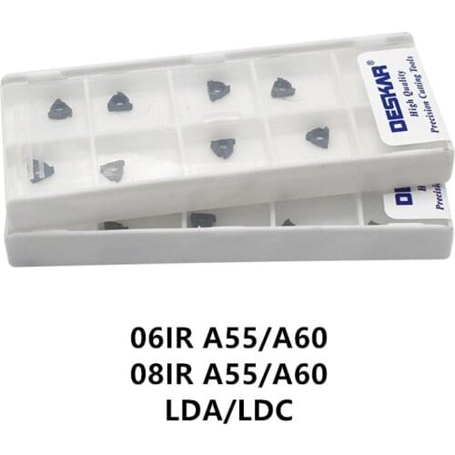 10PCS DESKAR 06IR A55 LDA 08IR A60 LDA Indexable Insert Threading Blade CNC Carbide Insert For P.M.K