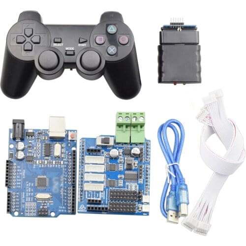 Wireless RC Controller Kit for Arduino Mecanum Wheel Robot Car with PS2 Joystick+ UNO R3 Board+ 4 Channel Motor Driver Board