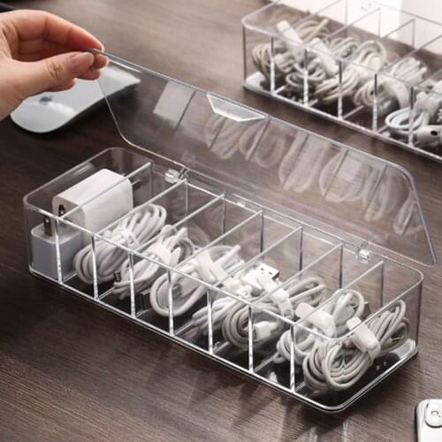 Cable Storage Box Power Strip Wire Case Anti Dust Charger Socket Organizer Network Line Storage Bin Charger Wire Management
