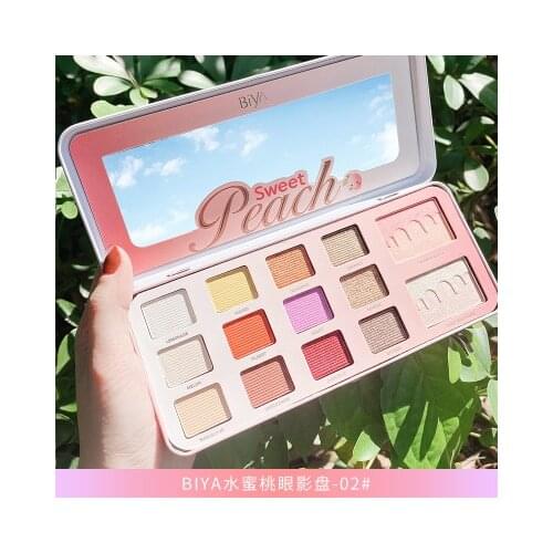 Hot sell makeup 12 color peach eye shadow disc pearl fairy high gloss maquiagem pearl Matte Blush eyeshadow palette