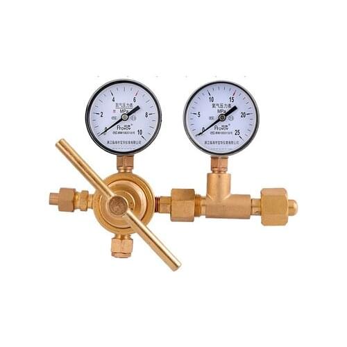 6*25Mpa Provov YQD-370 All Copper Nitrogen Oxygen Hydrogen Helium Gas Pressure Reducing Valve Air Conditioning Pressure Gauge