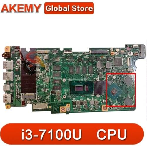 Akemy laptop Motherboard For ACER Aspire SF315-51G i3-7100U Mainboard BE5EA SR343 With 8GB RAM