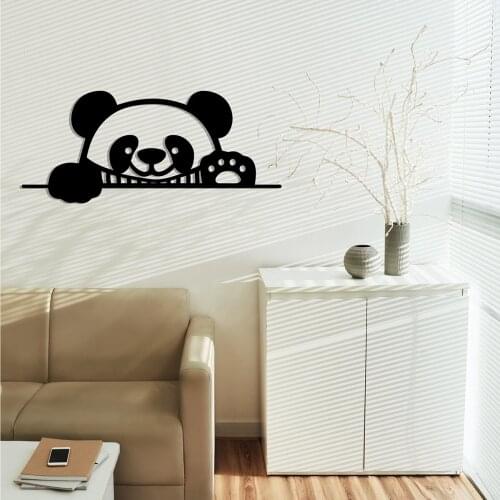 PANDA SMILE Metal Table Modern Wall Art Geometric Metal Wall Decor Home Office and Living Room for African Themed home