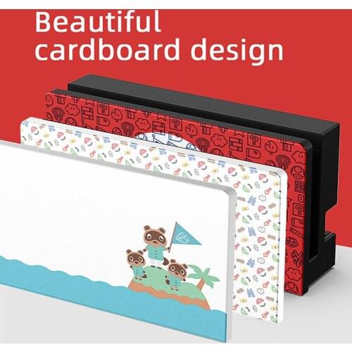 Cartoon Game Console Base Protective Case Sleeve Decorative Protector Cover Anti-Scratch for NS Nintendo Switch Console Dock