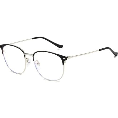 New Fashion Metal Full Round Spectacle Frame Computer Goggles Blue Light Blocking Glasses Prescription Optical Glasses Frames