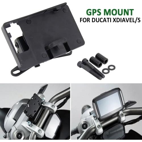 New Black GPS Mount For Ducati XDiavel/S Motorcycle Bracket Mobile Phone Board Bracket Holder USB 2016 2017 2018 2019 2020 21