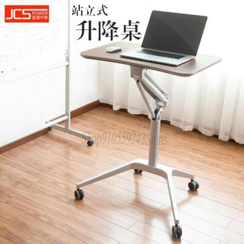 Pneumatic Lifting Desk, Standing Service Desk, Moving Learning Desk Beside Sofa Bed